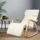 Artiss Rocking Armchair Footrest Nursing Beige Afton - Mekamart Australia