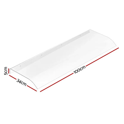 Instahut Window Door Awning 0.4mx1m Transparent - Mekamart Australia