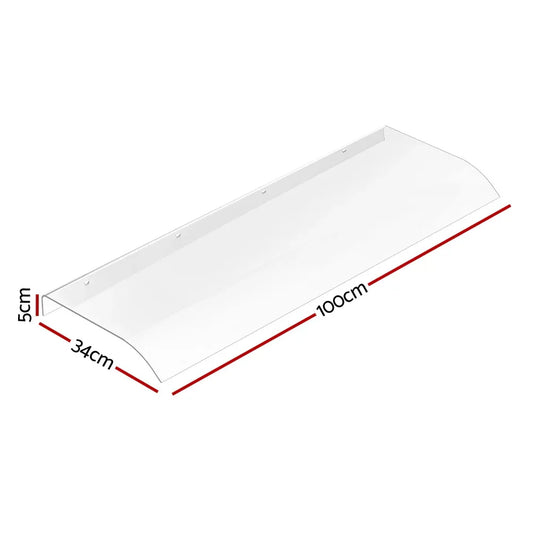 Instahut Window Door Awning 0.4mx1m Transparent - Mekamart Australia