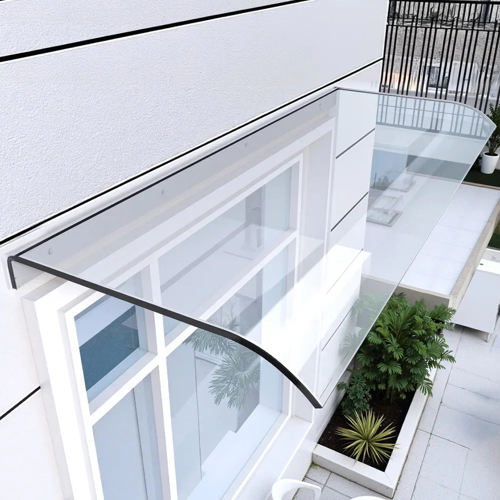 Instahut Window Door Awning 0.4mx1m Transparent - Mekamart Australia