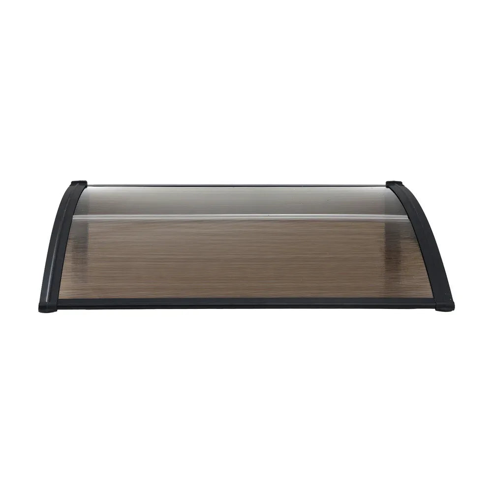 Instahut Window Door Awning 0.8mx1m Brown - Mekamart Australia