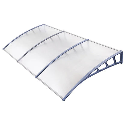 Instahut Window Door Awning Canopy 1.5mx3m Transparent Sheet Grey Plastic Frame - Mekamart Australia