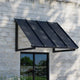 Instahut Window Door Awning Canopy 1mx1.2m Black Metal Frame - Mekamart Australia