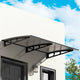 Instahut Window Door Awning Canopy 1mx2m Grey Solid Sheet Metal Frame - Mekamart Australia