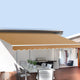 Instahut Retractable Folding Arm Awning Manual Sunshade 2.5Mx2M Beige - Mekamart Australia