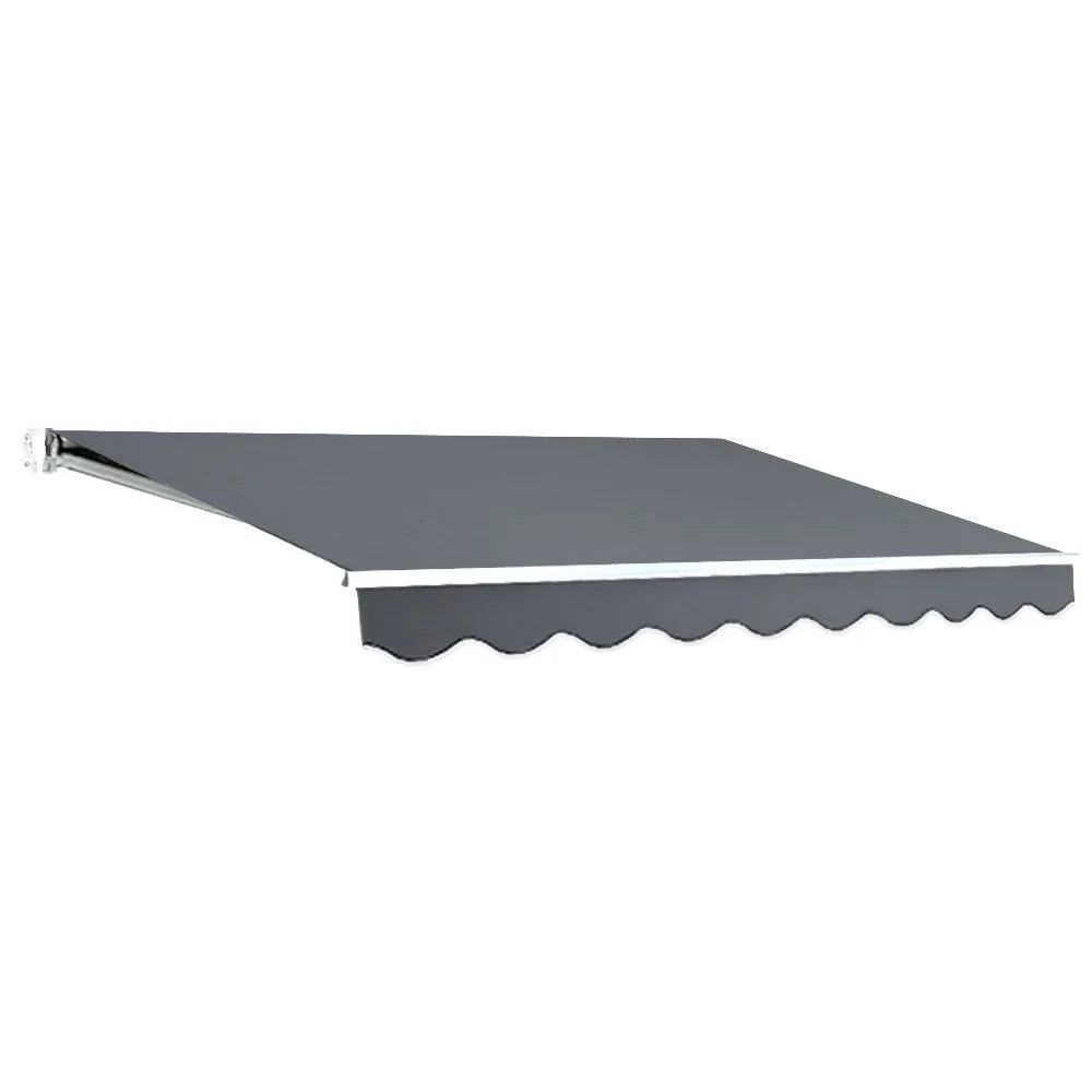 Instahut Retractable Folding Arm Awning Manual Sunshade 3Mx2.5M Grey - Mekamart Australia