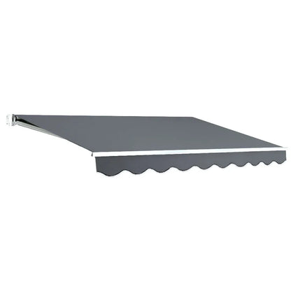 Instahut Retractable Folding Arm Awning Manual Sunshade 3Mx2.5M Grey - Mekamart Australia