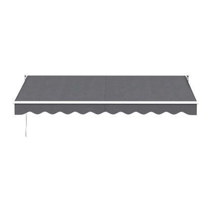 Instahut Retractable Folding Arm Awning Manual Sunshade 3.5M X 2.5M Grey - Mekamart Australia