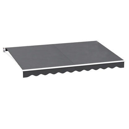 Instahut Retractable Folding Arm Awning Manual Sunshade 4Mx2.5M Grey - Mekamart Australia
