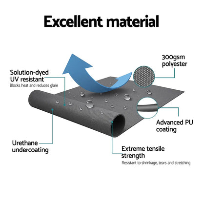 Instahut Retractable Folding Arm Awning Motorised Sunshade 3M X 2M Grey - Mekamart Australia