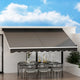 Instahut Retractable Folding Arm Awning Motorised Sunshade 4Mx2.5M Grey - Mekamart Australia