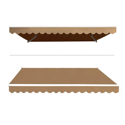 Instahut Retractable Folding Arm Awning Motorised Sunshade 4Mx3M Beige - Mekamart Australia