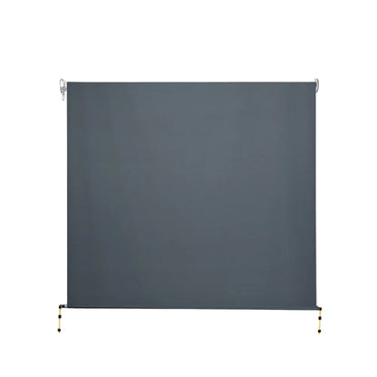 Instahut 1.5X2.5M Outdoor Blinds Awning Roll Down Canopy Retractable Outdoor Blinds Window Shade Grey - Mekamart Australia