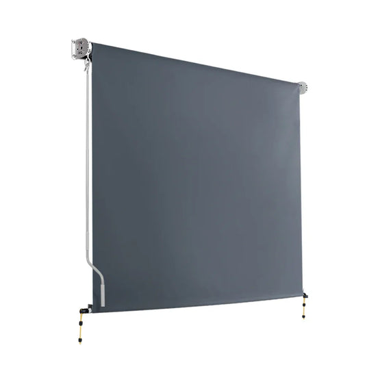Instahut 2.1X2.5M Outdoor Blinds Awning Roll Down Canopy Retractable Outdoor Blinds Window Shade Grey - Mekamart Australia