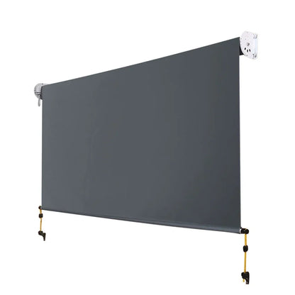 Instahut 2.1X2.5M Outdoor Blinds Awning Roll Down Canopy Retractable Outdoor Blinds Window Shade Grey - Mekamart Australia