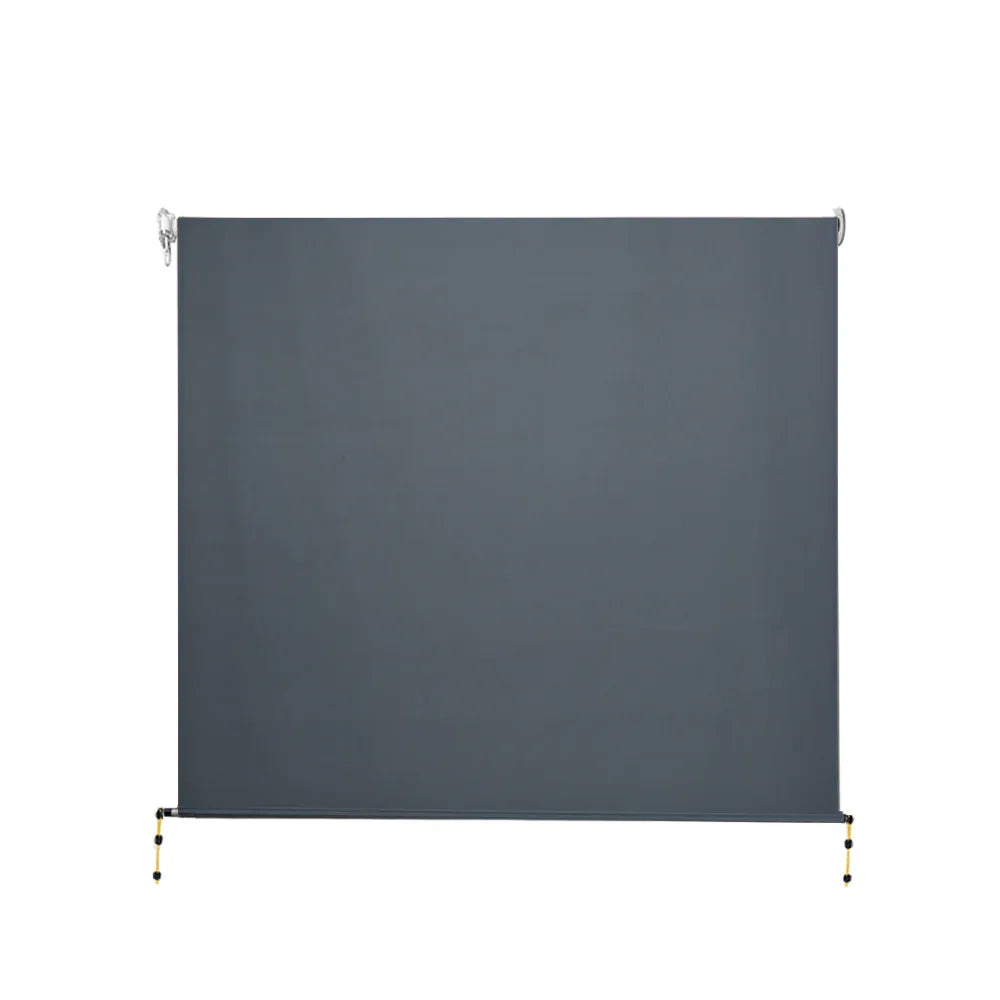 Instahut 3X2.5M Outdoor Blinds Awning Roll Down Canopy Retractable Outdoor Blinds Window Shade Grey - Mekamart Australia