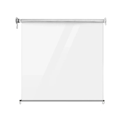 Instahut 1.5X2.4M Outdoor Blinds Clear Roll Down Awning Retractable Outdoor Blinds Water Wind Proof Transparent - Mekamart Australia