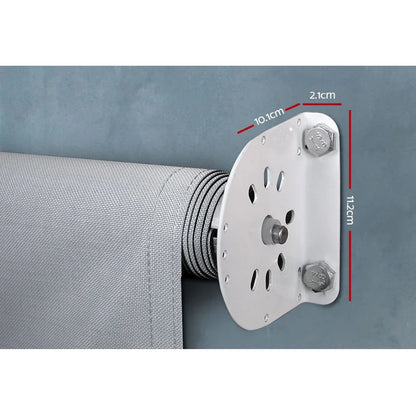 Instahut 3X2.5M Outdoor Blinds Awning Roll Down Screen Fabric Blinds Outdoor Window Shade Grey - Mekamart Australia