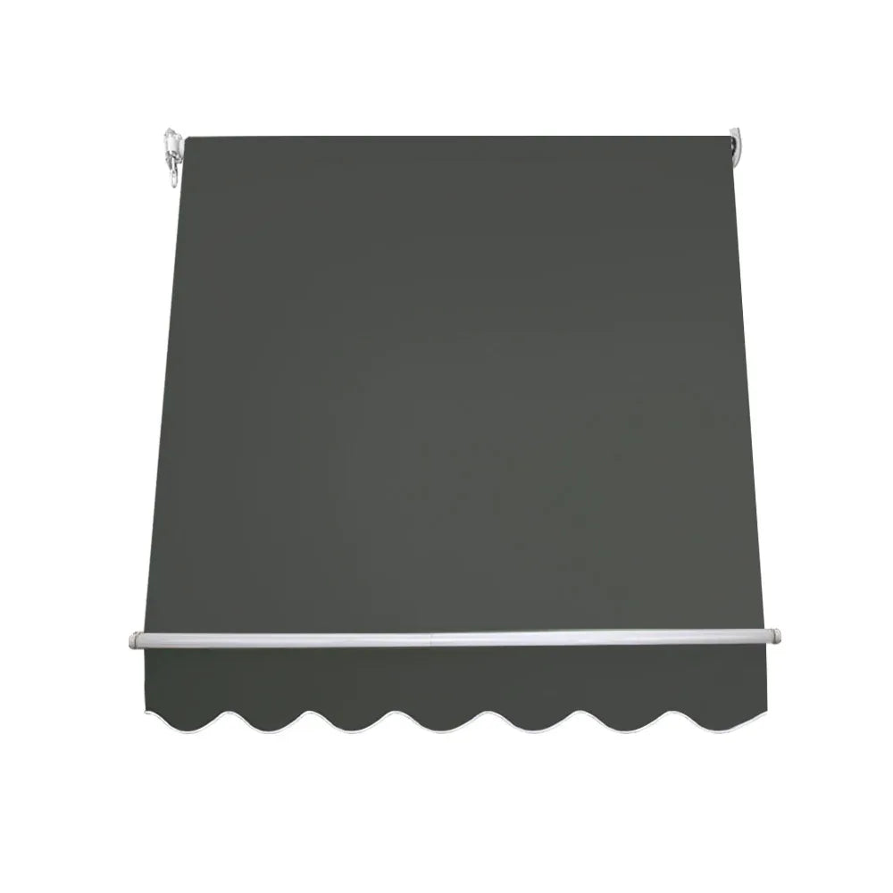 Instahut Window Fixed Pivot Arm Awning Outdoor Blinds Retractable Canopy1.5X2.1M - Mekamart Australia