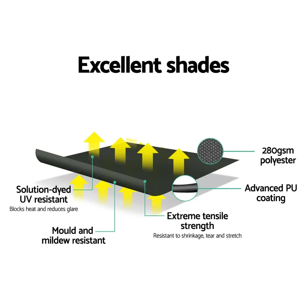 Instahut Window Fixed Pivot Arm Awning Outdoor Blinds Retractable Canopy1.5X2.1M - Mekamart Australia