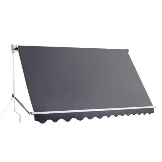 Instahut Window Fixed Pivot Arm Awning Outdoor Blinds Retractable Canopy3.1X2.1M - Mekamart Australia