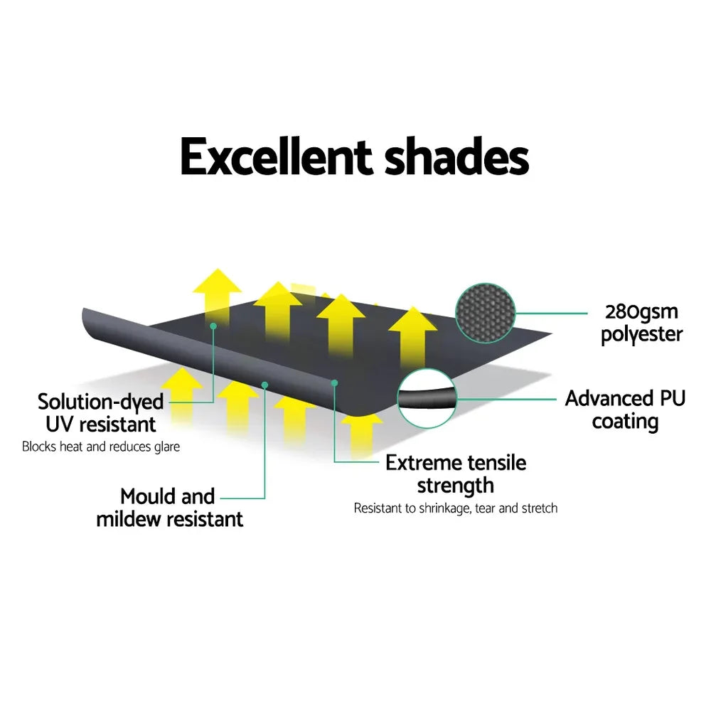 Instahut Window Fixed Pivot Arm Awning Outdoor Blinds Retractable Canopy3.1X2.1M - Mekamart Australia