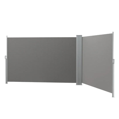 Instahut Side Awning Sun Shade Outdoor Retractable Privacy Screen 1.8X6M Grey - Mekamart Australia