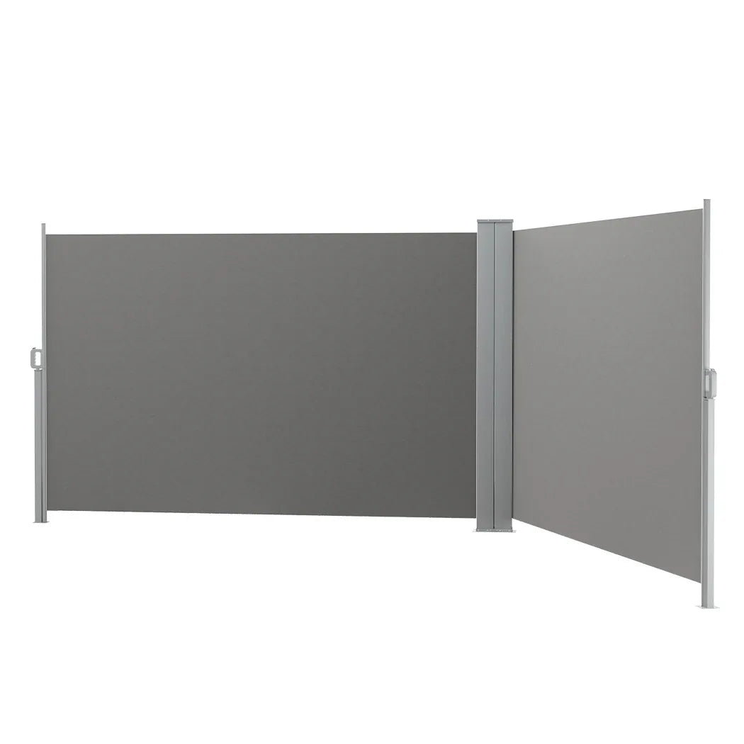 Instahut Side Awning Sun Shade Outdoor Retractable Privacy Screen 2X6M Grey - Mekamart Australia