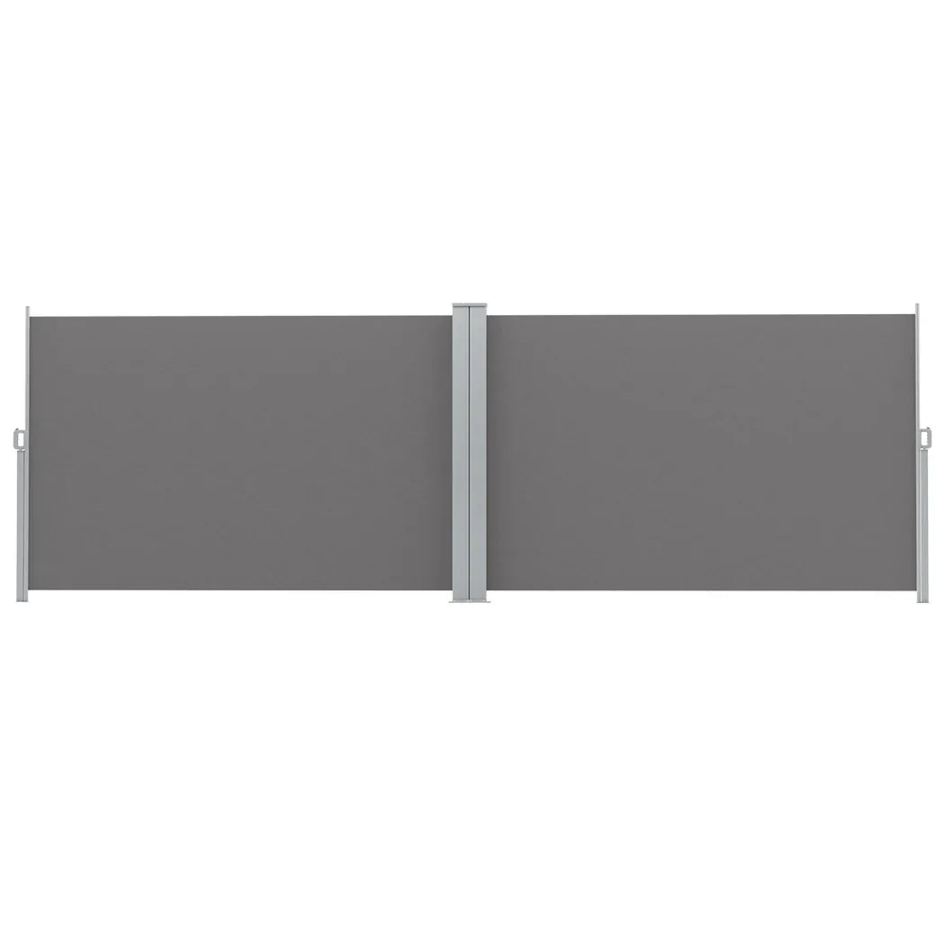 Instahut Side Awning Sun Shade Outdoor Retractable Privacy Screen 2X6M Grey - Mekamart Australia