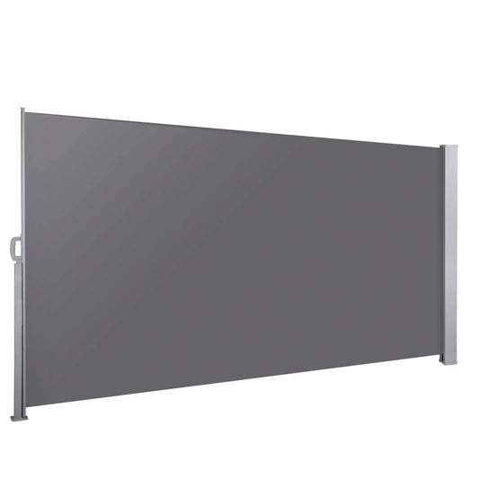 Instahut Side Awning Sun Shade Outdoor Blinds Retractable Screen 1.4X3M GR - Mekamart Australia