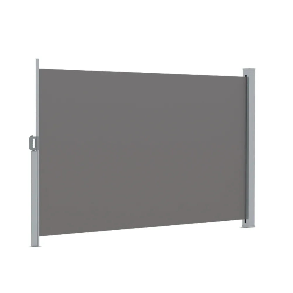 Instahut Side Awning Sun Shade Outdoor Retractable Privacy Screen 1.8X3M Grey - Mekamart Australia