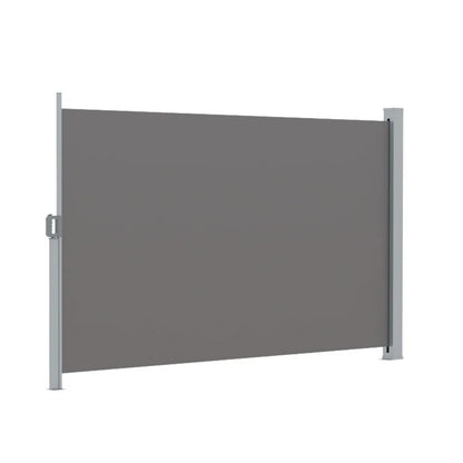 Instahut Side Awning Sun Shade Outdoor Retractable Privacy Screen 1.8X3M Grey - Mekamart Australia