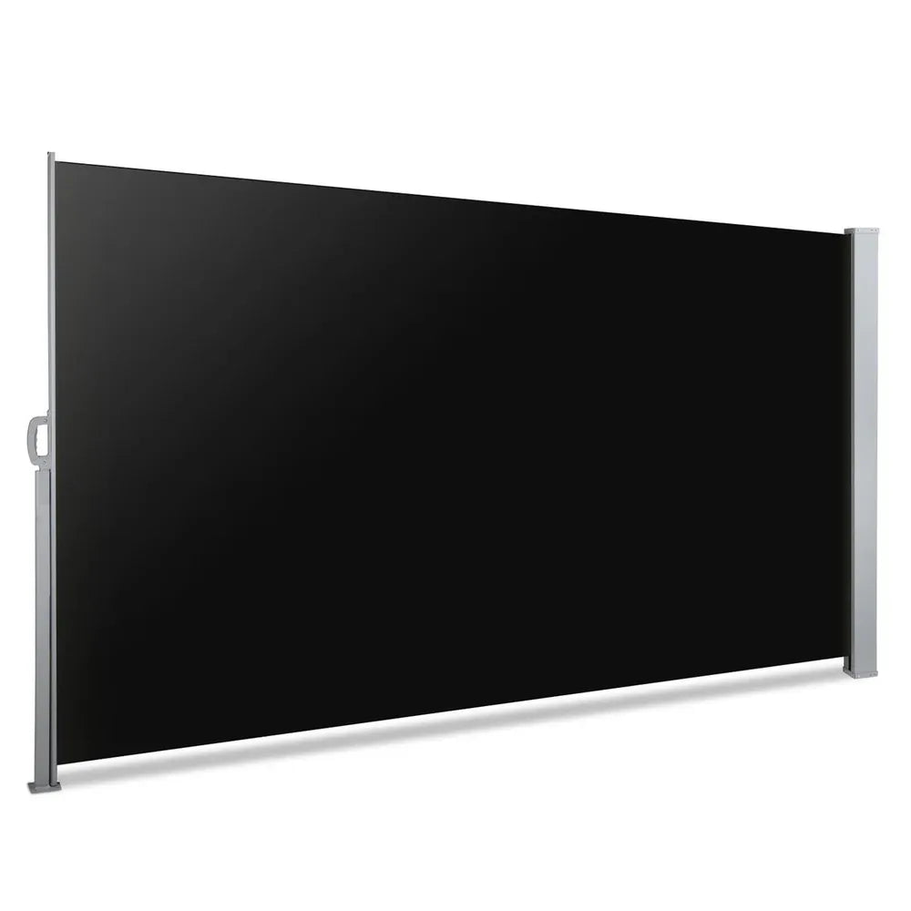 Instahut Side Awning Sun Shade Outdoor Retractable Privacy Screen 2X3M Black - Mekamart Australia