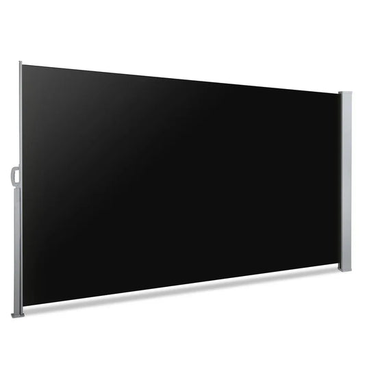 Instahut Side Awning Sun Shade Outdoor Retractable Privacy Screen 2X3M Black - Mekamart Australia