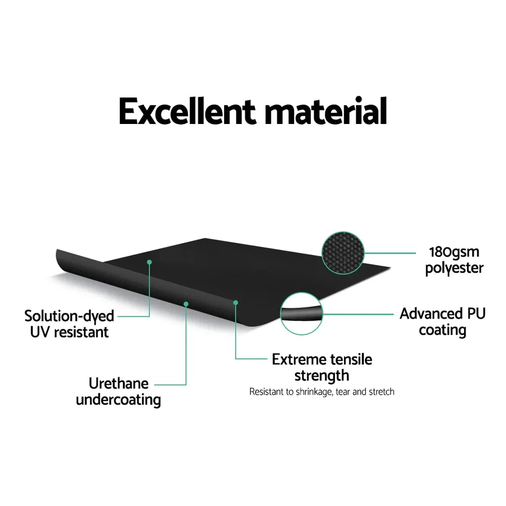 Instahut Side Awning Sun Shade Outdoor Retractable Privacy Screen 2X3M Black - Mekamart Australia