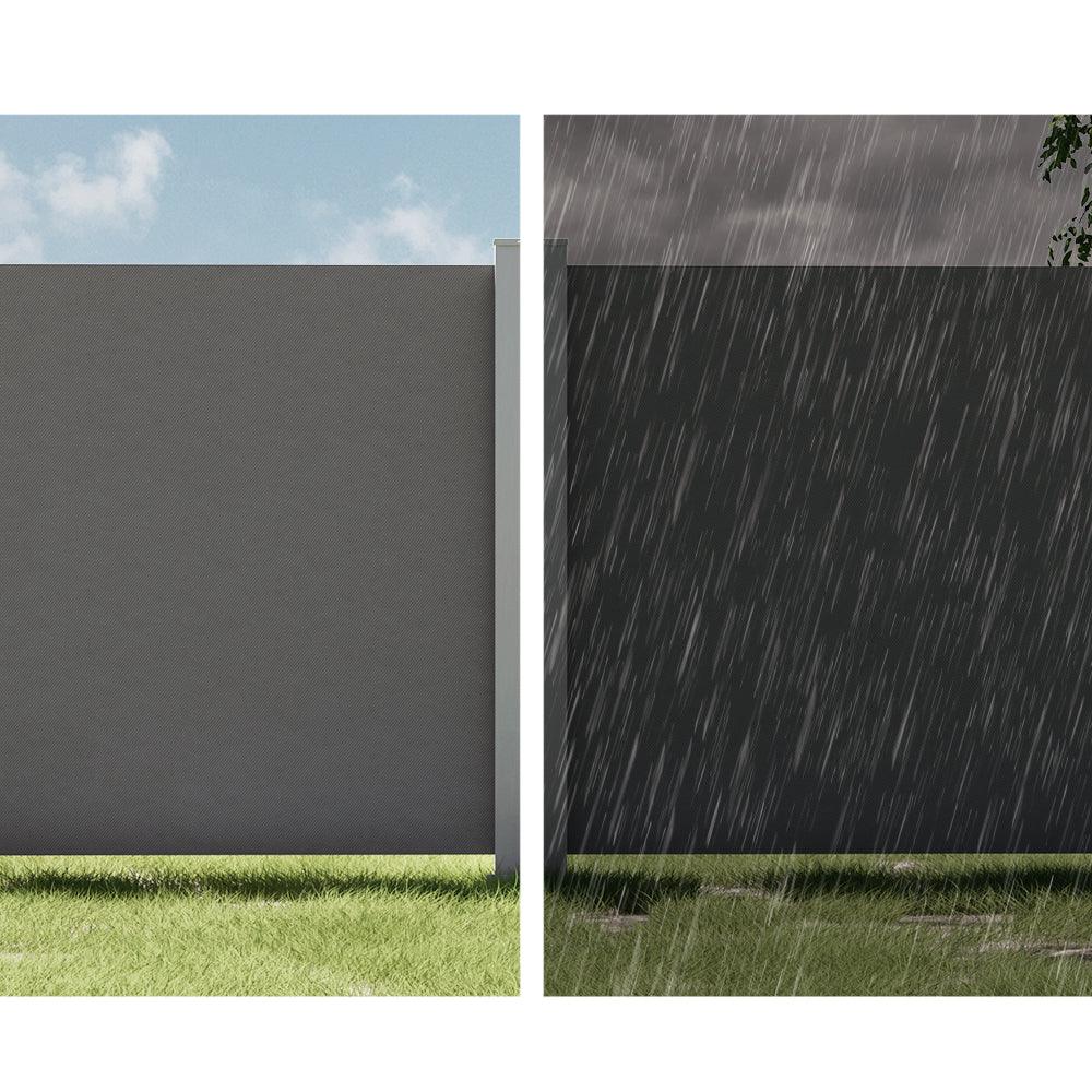Instahut Side Awning Sun Shade Outdoor Retractable Privacy Screen 2X3M Grey - Mekamart Australia