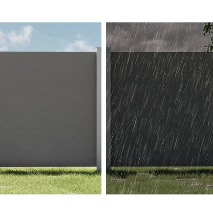 Instahut Side Awning Sun Shade Outdoor Retractable Privacy Screen 2X3M Grey - Mekamart Australia