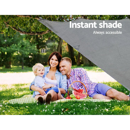 Caravan Privacy Screen Roll Out Awning 4Mx1.95M End Wall Side Sun Shade Grey - Mekamart Australia