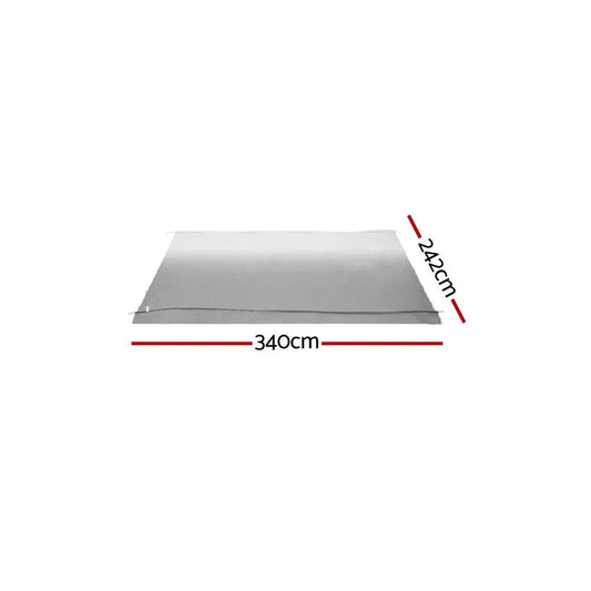 Weisshorn 12ft Caravan Awning RV Replacement Fabric 3.40M x 2.42M - Mekamart Australia