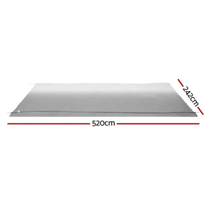 Weisshorn 18ft Caravan Awning RV Replacement Fabric 5.20M x 2.42M - Mekamart Australia
