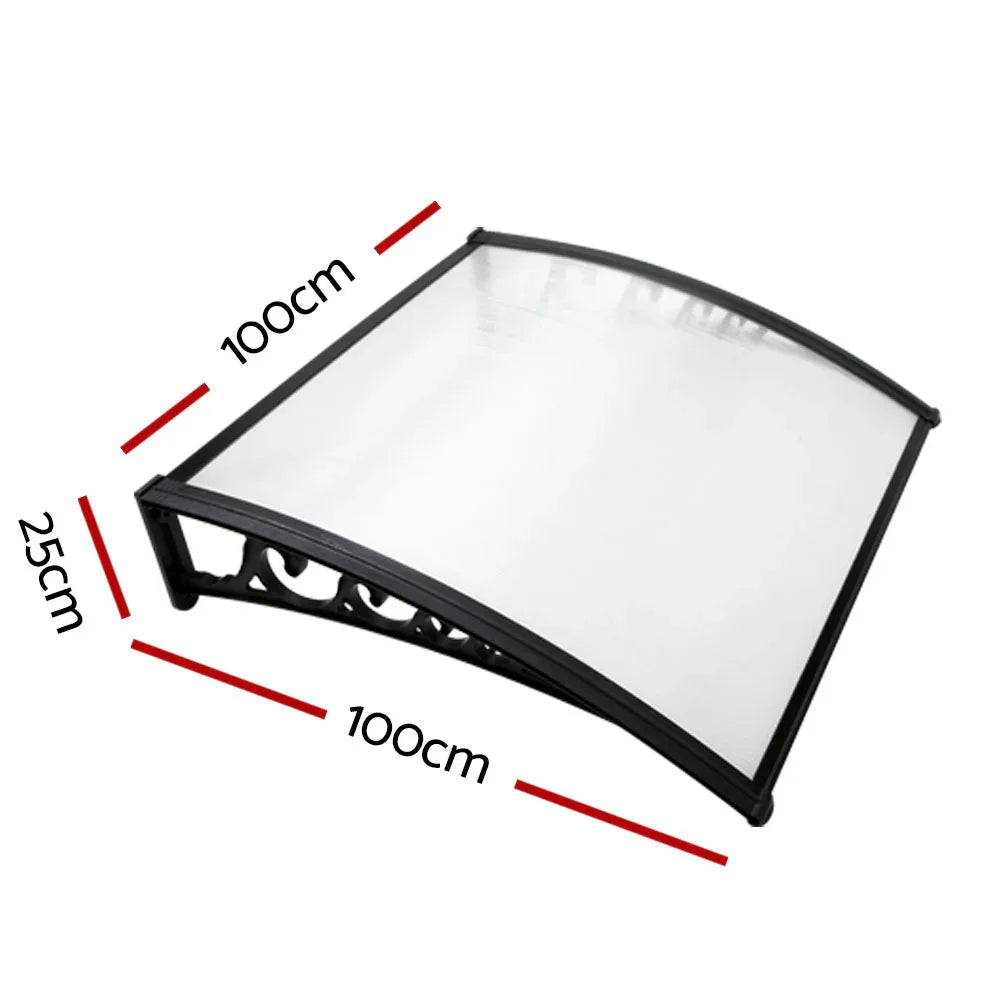 Instahut Window Door Awning 1mx1m Transparent Panel - Mekamart Australia