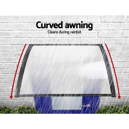 Instahut Window Door Awning 1mx1.2m Transparent - Mekamart Australia