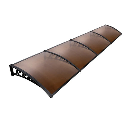 Instahut Window Door Awning 1mx4m Brown - Mekamart Australia