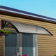 Instahut Window Awning Door Canopy 1m x 4m Transparent Sheet Black Plastic Frame - Mekamart Australia