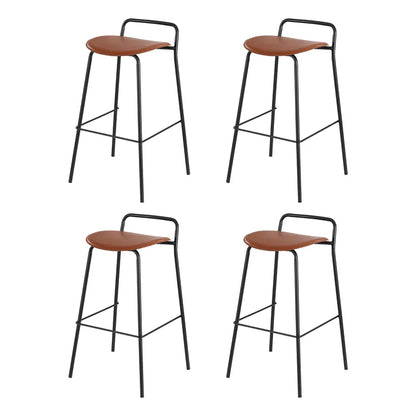 4x Artiss Bar Stools Kitchen Counter Dining Chair Metal Brown - Mekamart Australia