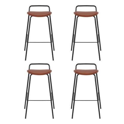 4x Artiss Bar Stools Kitchen Counter Dining Chair Metal Brown - Mekamart Australia