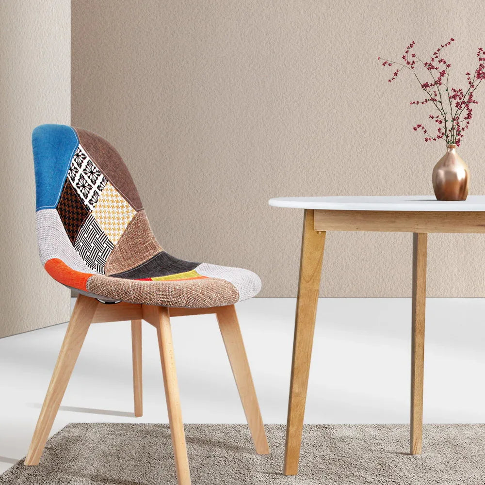 Artiss Dining Chairs Set of 2 Fabric Retro Replica DSW - Mekamart Australia