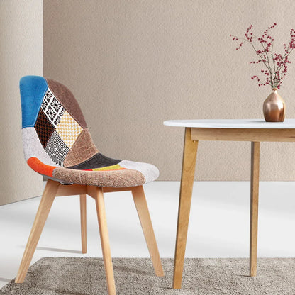 Artiss Dining Chairs Set of 2 Fabric Retro Replica DSW - Mekamart Australia