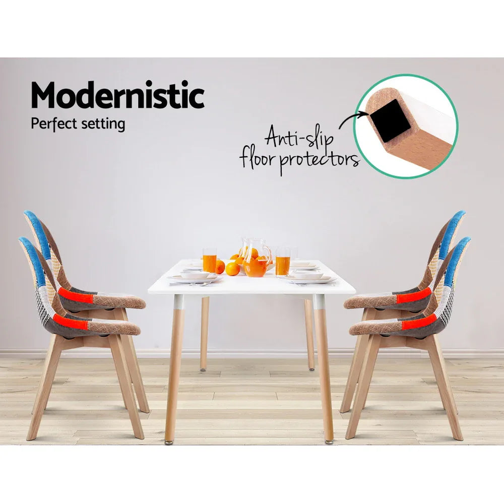 Artiss Dining Chairs Set of 2 Fabric Retro Replica DSW - Mekamart Australia