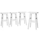 Artiss 4x Bar Stools Kitchen Chairs Wooden White - Mekamart Australia